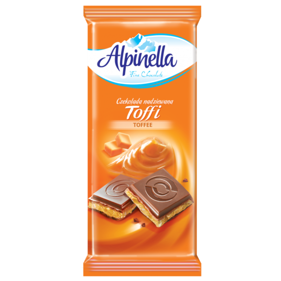 ALPINELLA ΣΟΚΟΛΑΤΑ 100gr ΓΑΛΑΚΤΟΣ ΜΕ ΓΕΜΙΣΗ ΚΡΕΜΑ ΚΑΡΑΜΕΛΑΣ