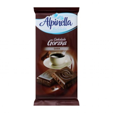 ALPINELLA ΣΟΚΟΛΑΤΑ 100gr ΜΑΥΡΗ ΜΕ ΓΕΜΙΣΗ ΚΑΚΑΟ