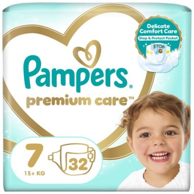 PAMPERS PREMIUM CARE ΜΕΓ N.7 JUMBO 32T