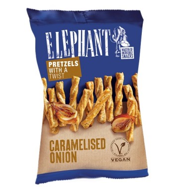 ELEPHANT BAKES PRETZELS WITH A TWIST CARAMELISED ONION 80gr