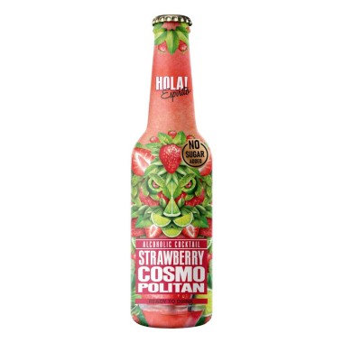 HOLA ΚΟΚΤΕΙΛ ΜΕ ΑΛΚΟΟΛ STRAWBERRY COSMOPOLITAN 330ML (ΓΥΑΛΙΝΟ)