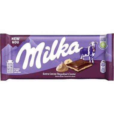 MILKA ΣΟΚΟΛΑΤΑ EXTRA COCOA & HAZELNUT CREME 100gr - 22