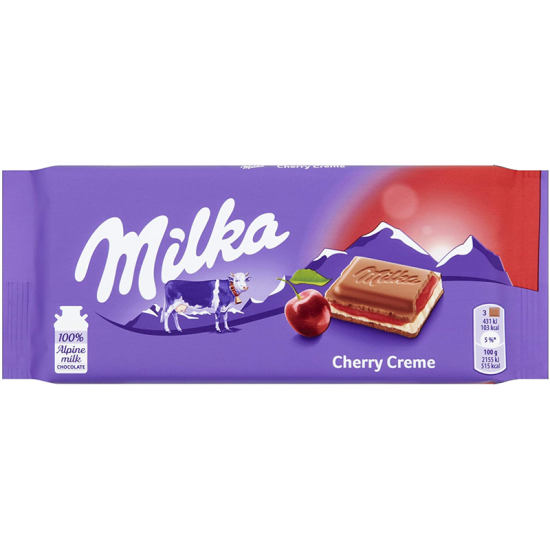 MILKA ΣΟΚΟΛΑΤΑ CHERRY CREME 100gr - 22