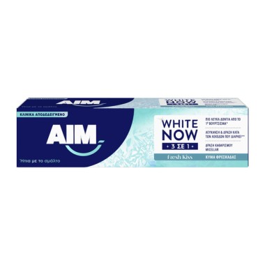 AIM ΟΔΟΝΤΟΚΡΕΜΑ 75ML WHITE NOW 3IN1 FRESH KISS