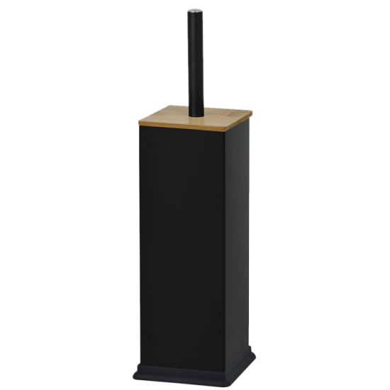 TNS ΠΙΓΚΑΛ ΤΟΥΑΛΕΤΑΣ 5lt ΜΕΤΑΛΛΙΚΟ ΜΑΥΡΟ ΜΕ BAMBOO ΚΑΠΑΚΙ 9,5Χ9,5Χ27CM