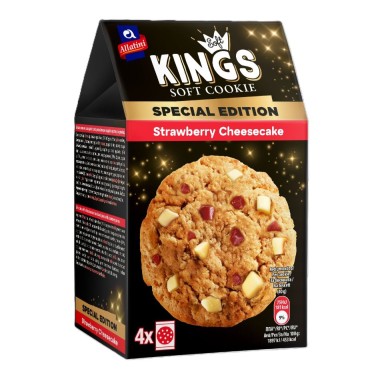 ΑΛΛΑΤΙΝΗ SOFT KINGS ΜΠΙΣΚΟΤΑ 4Χ40GR(160GR) STRAWBERRY CHEESECAKE (SPECIAL E