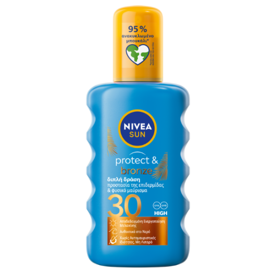 NIVEA SUN ΑΝΤΗΛΙΑΚΟ ΓΑΛΑΚΤΩΜΑ SPRAY PROTECT & BRONZE FP30 200ml