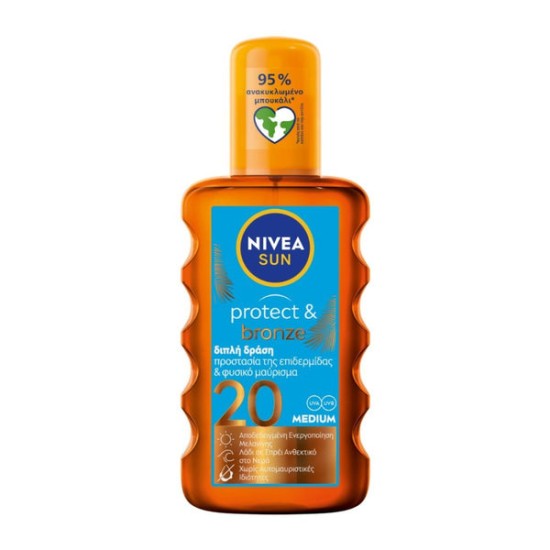 NIVEA SUN ΑΝΤΗΛΙΑΚΟ ΓΑΛΑΚΤΩΜΑ SPRAY PROTECT & BRONZE FP20 200ml