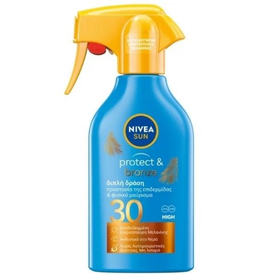 NIVEA SUN ΑΝΤΗΛΙΑΚΟ ΓΑΛΑΚΤΩΜΑ SPRAY PROTECT & BRONZE FP30+ 270ml