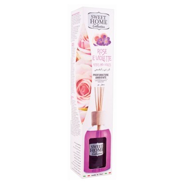 SWEET HOMECOLLECTION ΑΡΩΜΑΤΙΚΟ ΧΩΡΟΥ ΜΕ ΣΤΙΚ 100ML ROSES & VIOLETS