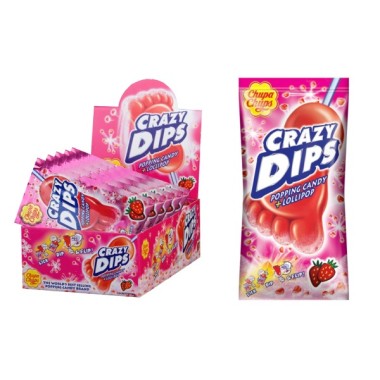 CHUPA CHUPS ΓΛΕΙΦΙΤΖΟΥΡΙ CRAZY DIPS (336GR) 24 STICKS X 14GR