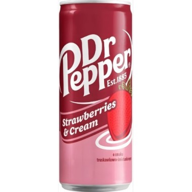 DR. PEPPER SODA 330ml STRAWBERRIES & CREAM (EU)
