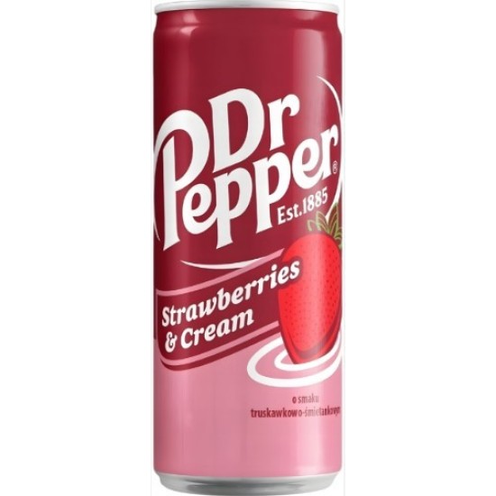 DR. PEPPER SODA 330ml STRAWBERRIES & CREAM (EU)