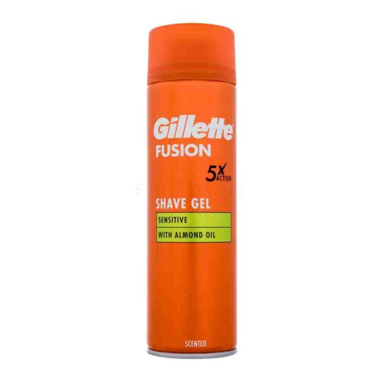 GILLETTE FUSION 5 ACTION 200ML SENSITIVE WITH ALMOND OIL