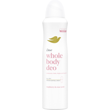 DOVE WHOLE BODY SPRAY 150ml RASPBERRY & ROSES SCENT