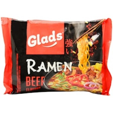 GLADS INSTANT RAMEN NOODLES 105GR BEEF