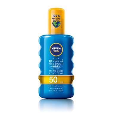 NIVEA SUN (GR) ΑΝΤΗΛΙΑΚΟ ΓΑΛΑΚΤΩΜΑ SPRAY PROTECT & DRY TOUCH FP50 200ml