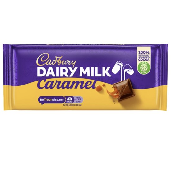 CADBURY DAIRY MILK 120GR ΣΟΚΟΛΑΤΑ ΓΑΛΑΚΤΟΣ ΜΕ ΓΕΜΙΣΗ ΚΑΡΑΜΕΛΑ