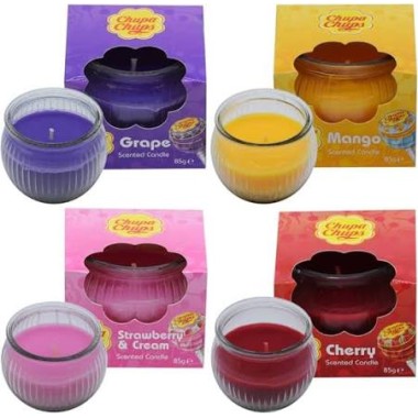 CHUPA CHUPS ΑΡΩΜΑΤΙΚΟ ΚΕΡΙ CANDLE 85gr MIX (GRAPE-STRAWBERRY-MANGO-CHERRY)