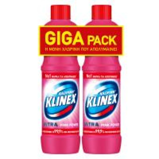 KLINEX ΧΛΩΡΙΝΗ 2ΤΕΜ ULTRA PINK POWER 2X750ML