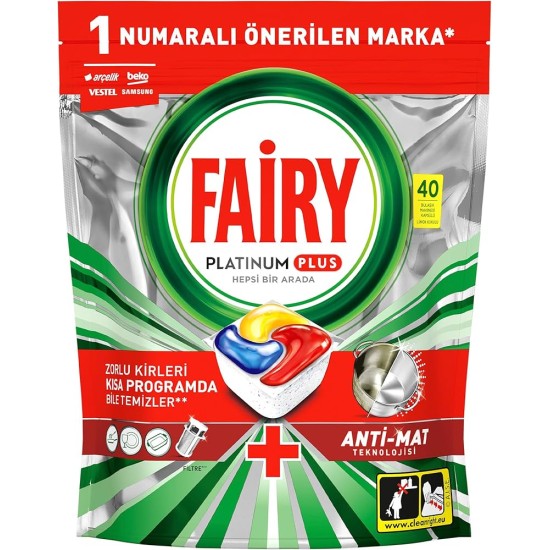 FAIRY TABS 40 PLATINUM+ ANTI-MAT LEMON