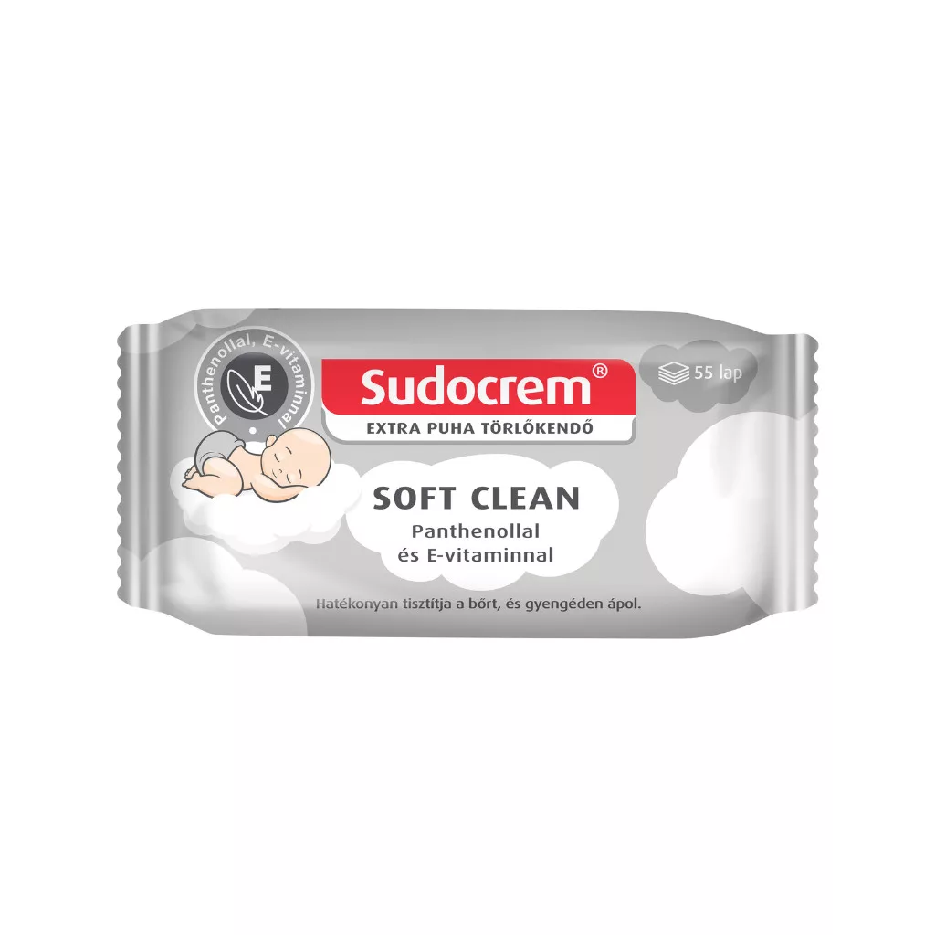 SUDOCREM ΥΓΡΑ ΜΑΝΤΗΛΑΚΙΑ SOFT CLEAN ΚΑΘΑΡΙΣΜΟΥ ΓΙΑ ΜΩΡΑ 55ΤΕΜ