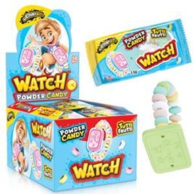 JOHNY BEE WATCH POWDER CANDY ΚΑΡΑΜΕΛΑΚΙΑ ΜΕ ΓΕΥΣΗ ΦΡΟΥΤΩΝ DISPLAY 50ΤΕΜ