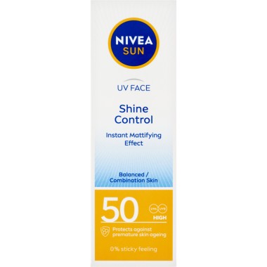 NIVEA SUN ΑΝΤΗΛΙΑΚΗ ΚΡΕΜΑ ΠΡΟΣΩΠΟΥ SHINE CONTROL FP50+ 50ml