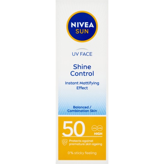 NIVEA SUN ΑΝΤΗΛΙΑΚΗ ΚΡΕΜΑ ΠΡΟΣΩΠΟΥ SHINE CONTROL FP50+ 50ml