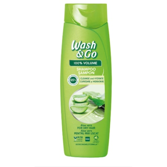 WASH & GO SHAMPOO 180ml ALOE VERA