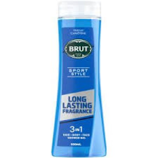 BRUT SHOWER GEL 600ML 3IN1 SPORT STYLE