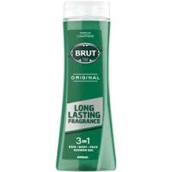 BRUT SHOWER GEL 600ML 3IN1 ORIGINAL
