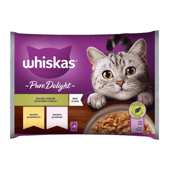 WHISKAS ΥΓΡΗ ΤΡΟΦΗ ΓΑΤΑΣ 4X85GR ΦΑΚΕΛΟΣ DELIGHT ΚΟΤΟΠΟΥΛΟ