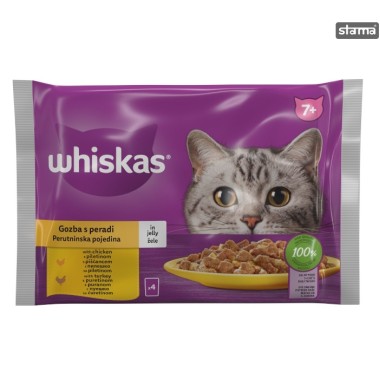 WHISKAS  ΓΑΤΟΤΡΟΦΗ ΠΑΤΕ 4X85GR ΦΑΚΕΛΟΣ ΓΑΛΟΠΟΥΛΑ & ΚΟΤΟΠΟΥΛΟ
