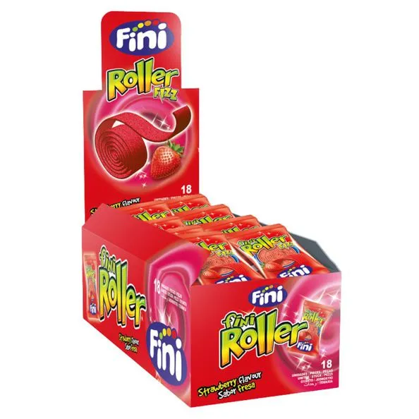 FINI ΖΑΧΑΡΩΤΑ STRAWBERRY STRIPS  20GR (18PCS)
