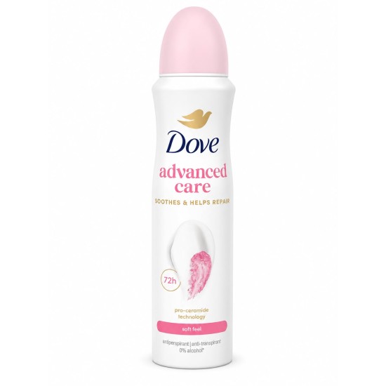 DOVE BODY SPRAY EU 150ml ADVANCE CARE SOFT FEEL / ANTI-TRANSPIRANT