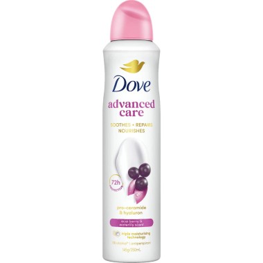 DOVE BODY SPRAY EU 150ml ADVANCE CARE ACAY BERRY+LILLY