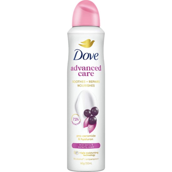 DOVE BODY SPRAY EU 150ml ADVANCE CARE ACAY BERRY+LILLY