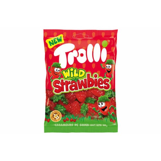 TROLLI ΖΑΧΑΡΩΤΑ 100GR WILD STRAWBIES