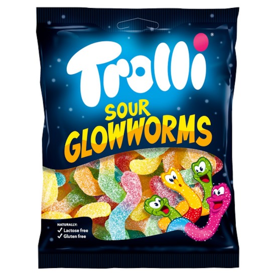 TROLLI ΖΑΧΑΡΩΤΑ 100GR SOUR GLOWWORMS