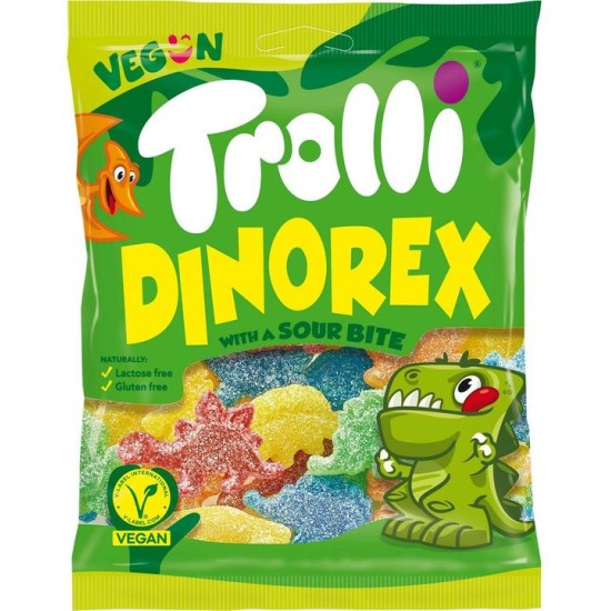 TROLLI ΖΑΧΑΡΩΤΑ 100GR VEGAN DINOREX
