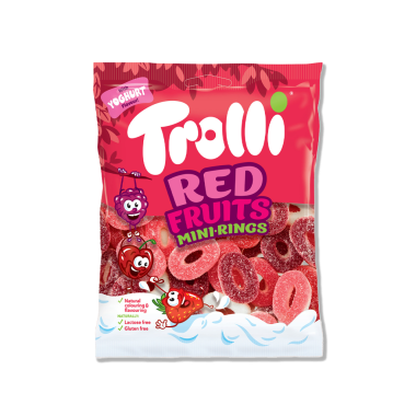 TROLLI ΖΑΧΑΡΩΤΑ 100GR RED FRUITS MINI RINGS