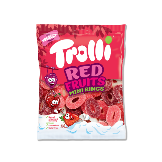 TROLLI ΖΑΧΑΡΩΤΑ 100GR RED FRUITS MINI RINGS