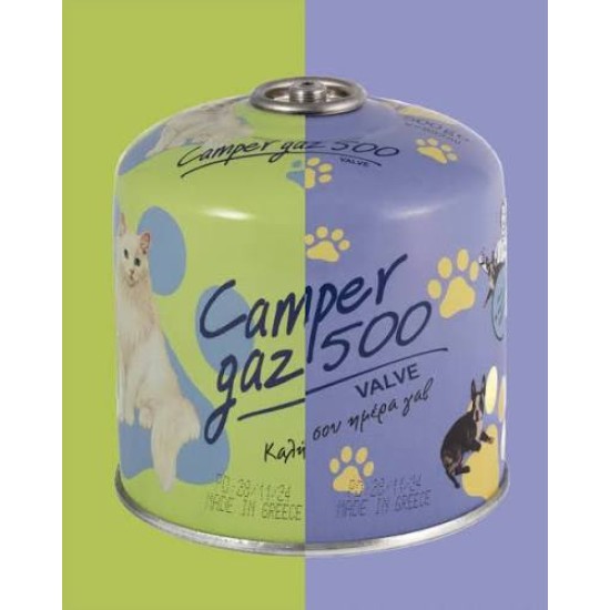 CAMPER GAZ CATS & DOGS ΦΙΑΛΙΔΙΟ ΒΟΥΤΑΝΙΟΥ ΜΕ ΒΑΛΒΙΔΑ 500gr 12τεμ
