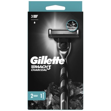 GILLETTE MACH 3 CHARCOAL ΛΑΒΗ ΞΥΡΙΣΤΙΚΗΣ ΜΗΧΑΝΗΣ + 2 ANT/TIKA