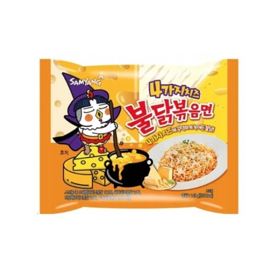 SAMYANG BULDAK RAMEN NOODLES ΜΕ ΓΕΥΣΗ 4 ΤΥΡΙΑ 130gr