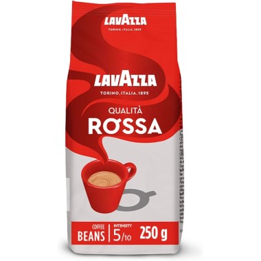 LAVAZZA ΚΑΦΕΣ ΣΕ ΚΟΚΚΟΥΣ 250gr QUALITA ROSSA 100% ARABICA (5/10 INTENSITY)