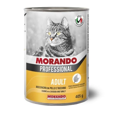 MORANDO PROFESSIONAL CAT ΚΟΝΣΕΡΒΑ 405gr ΜΕ ΚΟΤΟΠΟΥΛΟ ΚΑΙ ΓΑΛΟΠΟΥΛΑ