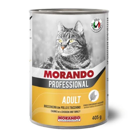 MORANDO PROFESSIONAL CAT ΚΟΝΣΕΡΒΑ 405gr ΜΕ ΚΟΤΟΠΟΥΛΟ ΚΑΙ ΓΑΛΟΠΟΥΛΑ