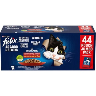 PURINA FELIX MULTIPACK ΣΕ ΖΕΛΕ 44x85gr ΒΟΔΙΝΟ, ΚΟΤΟΠΟΥΛΟ, ΠΑΠΙΑ & ΑΡΝΙ